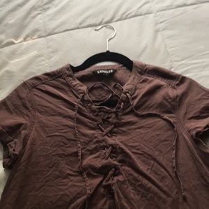 Express lace up shirt